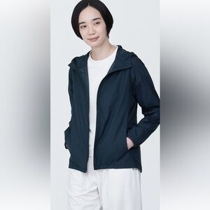 Muji navy light jacket . Size S